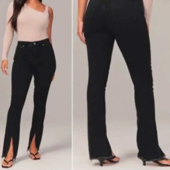 Abercrombie & Fitch Denim - Abercrombie & Fitch Curve Love The Skinny High Rise Black Jeans Women’s Size 29